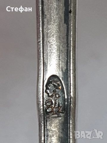 Сребърна лъжичка, снимка 6 - Антикварни и старинни предмети - 52038018