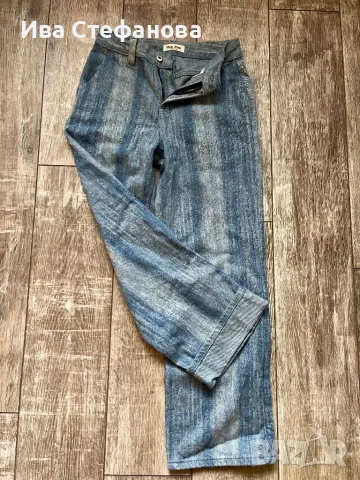 Нови елегантни светло сини дънкови дънкени панталони висока талия  дънки Miu Miu , снимка 6 - Панталони - 49934999