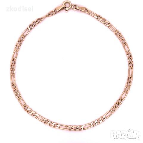 Златна мъжка гривна 1,35гр. 19,5см. 14кр. проба:585 модел:38184-1