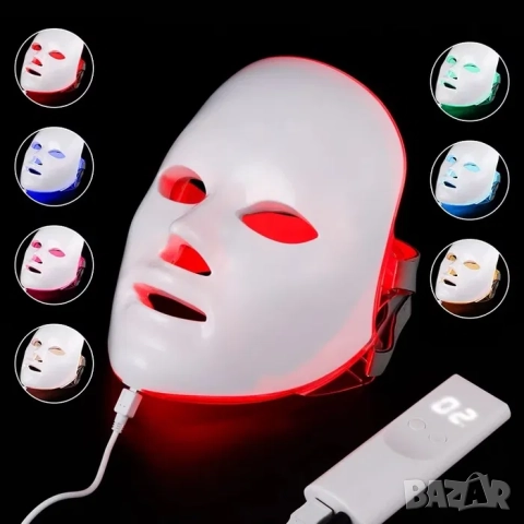 Козметична ЛЕД Led маска за светлинна терапия, фотодинамична терапия, снимка 2 - Други - 52197579