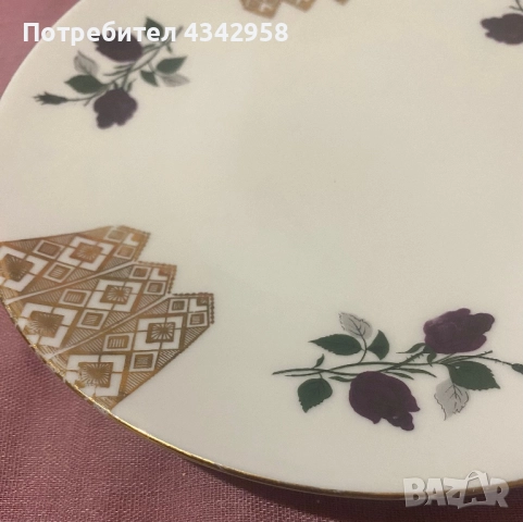 Mitterteheim. 1960-те. Порцеланова чиния., снимка 2 - Антикварни и старинни предмети - 52382437