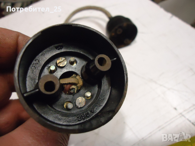 Ретро фасунги с кабел, снимка 8 - Антикварни и старинни предмети - 44628807