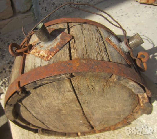 Много стар бъкел буре бъклица с дръжка, бакър, бакърче, менци, стара лейка, снимка 2 - Други ценни предмети - 30027524