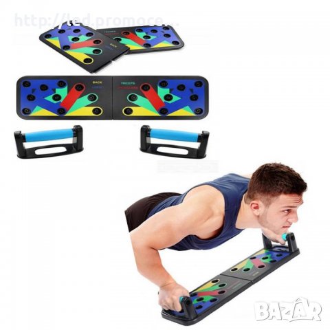 Дъска за лицеви опори Push Up Rack Board JT 006 / Стопове от пода / Тренажор за упражнения, в удари, снимка 2 - Фитнес уреди - 39601766