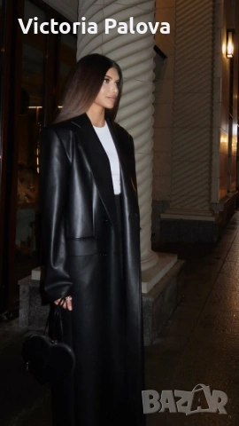 Луксозно пролетно яке/манто от мека агнешка кожа, снимка 15 - Якета - 53981857