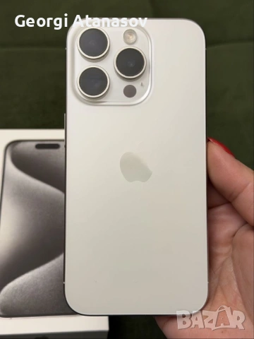 ПРОДАВАМ IPhone 15-pro 256 GB White Titanium, снимка 6 - Apple iPhone - 54196933