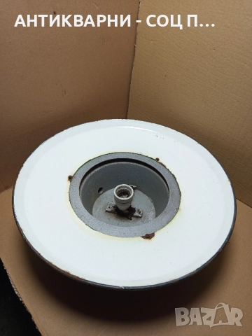 Соц Стара Голяма Емайлирана Българска Лампа. , снимка 5 - Антикварни и старинни предмети - 51737907