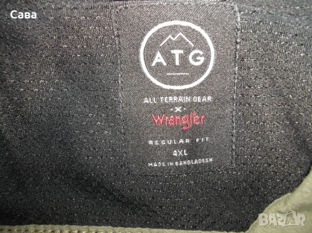 Ризи WRANGLER  мъжки,4-5ХЛ  /зелена,бежова/, снимка 2 - Ризи - 53276856
