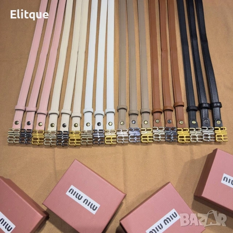 кожен колан от естествена кожа в кутия на марката miu miu , снимка 6 - Колани - 54220634