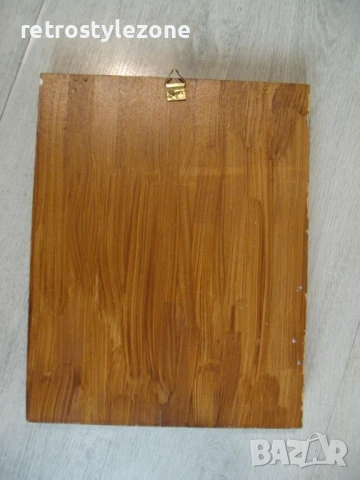 № 8074 старо дървено пано   - резбовани орнаменти   - размер - 31 / 24,5 см, снимка 4 - Други ценни предмети - 50500045