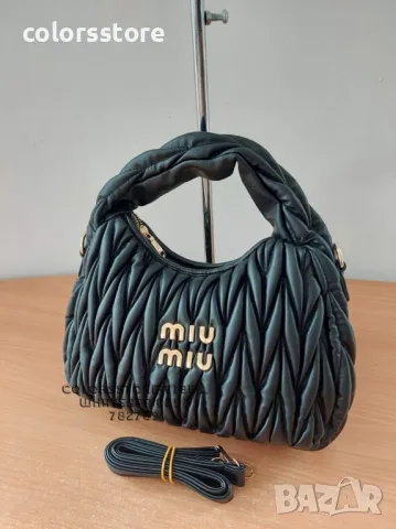 Черна чанта MiuMiu-SG40U, снимка 3 - Чанти - 47405145