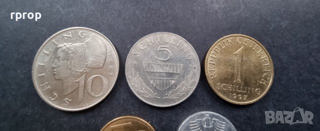 Монети. Австрия. Австрийски шилинг . 5 бр., снимка 2 - Нумизматика и бонистика - 37772947
