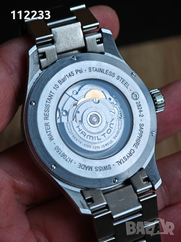 БАРТЕР Hamilton Khaki Field Officer Auto, снимка 4 - Мъжки - 52322363