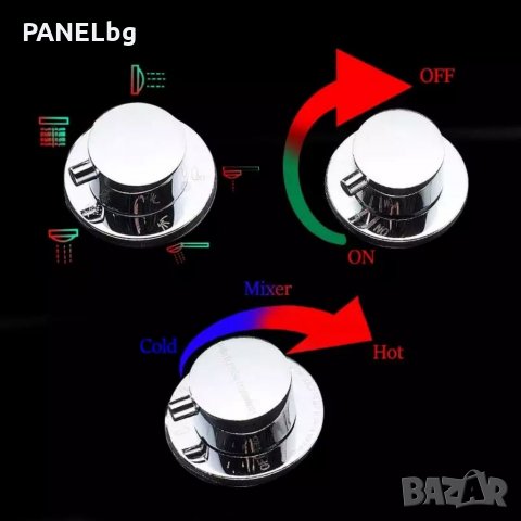 Хидромасажен душ панел Игуасу,6 функции, смесител-БЕЗПЛАТНА ДОСТАВКА , снимка 8 - Душове - 35557093