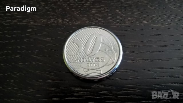 Монета - Бразилия - 50 центавос | 2008г.