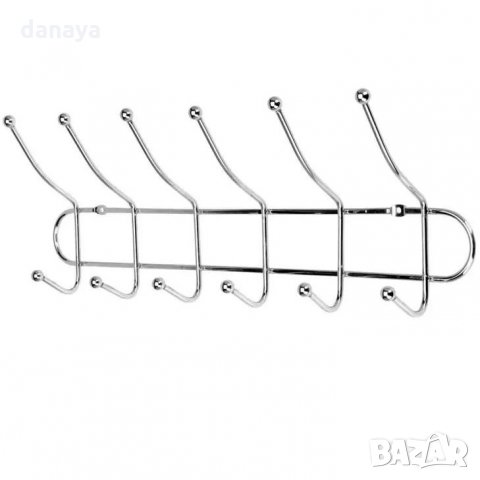 1540 Метална закачалка за стена 12 куки