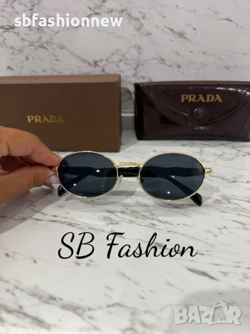 Prada овални,метална рамка с лого, снимка 10 - Слънчеви и диоптрични очила - 54336303