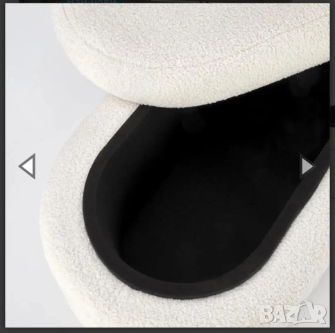 Тапицирана пейка , табуретка с ракла , букле, снимка 4 - Дивани и мека мебел - 54003167