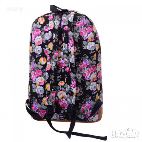 ЧЕРНА РАНИЦА НА РОЗИ, снимка 8 - Раници - 31525341