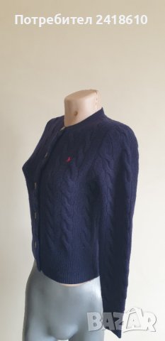 POLO Ralph Lauren Cable Wool / Cashmere Cardigan Knit Womens Size S НОВО! ОРИГИНАЛ! Дамски Пуловер -, снимка 4 - Жилетки - 44459292