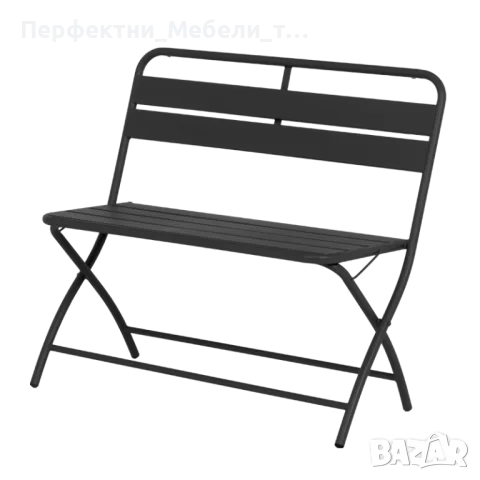 Двуместна сгъваема метална градинска пейка,кетъринг пейка 90см., снимка 2 - Градински мебели, декорация  - 50024376