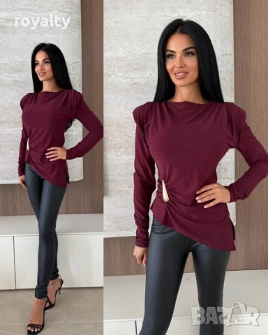 Дамска блуза Два цвята , снимка 2 - Блузи с дълъг ръкав и пуловери - 52592914