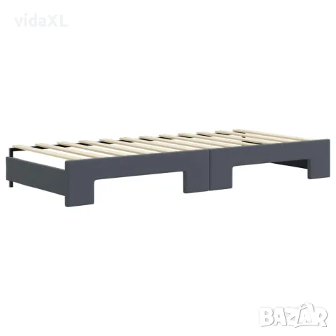 vidaXL Дневно легло с уширение и чекмеджета, без матрак, 90x200 см, снимка 8 - Спални и легла - 56146776
