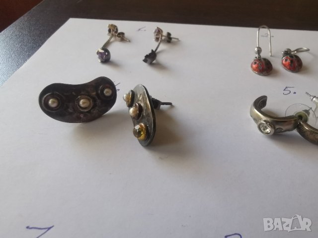 Сребърни обеци, снимка 2 - Обеци - 35412644