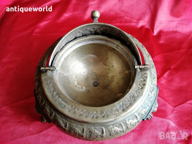 Уникален Старинен ПЕРСИЙСКИ Съд за Хайвер, снимка 5 - Антикварни и старинни предмети - 33716161