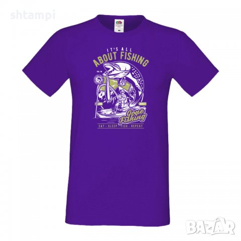 Мъжка тениска It's All About Fishing,Всичко за риболова,Рибар,Риболовец,Риба,Изненада,Подарък,Празни, снимка 8 - Тениски - 36812155