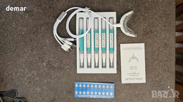 Комплект за избелване на зъби Riatanxi: 5×3 ml избелващи гел химикалки, 16X синя LED светлина, снимка 8 - Други - 49244976