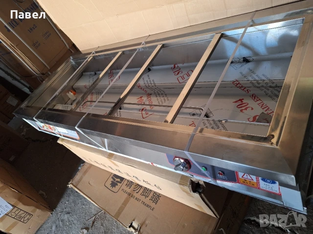 Бен Мари Топла витрина с водна баня, с крака и долен плот-чисто нова, снимка 5 - Витрини - 50933513