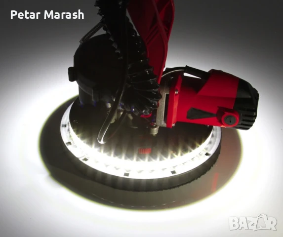 Шлайфмашина за стени и тавани KraftWorld – с кръгла LED глава,телескопично рамо,торба и 6 диска, снимка 6 - Други инструменти - 50653192
