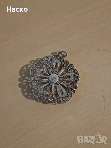 колие медальон висулка филиграм сребро 4 броя, снимка 7 - Колиета, медальони, синджири - 52002034