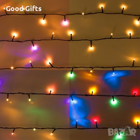 Коледни лампички с управление от телефон, 200 LED, Многоцветни/Топло бяло, снимка 3 - Лед осветление - 42715988