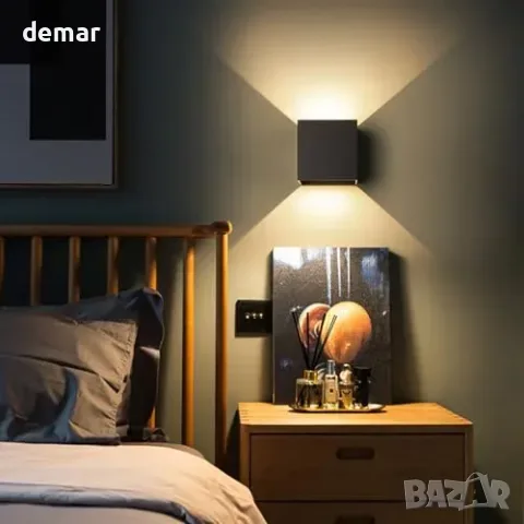 Комплект 4 външни LED стенни лампи YICALE 12W, IP65, 3000K, снимка 2 - Външни лампи - 55776021