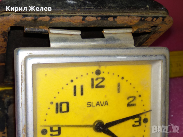 SLAVA MADE in USSR Стар КОЛЕКЦИОНЕРСКИ РУСКИ МЕХАНИЧЕН ТУРИСТИЧЕСКИ БУДИЛНИК СЛАВА СССР 36908, снимка 11 - Антикварни и старинни предмети - 44547388