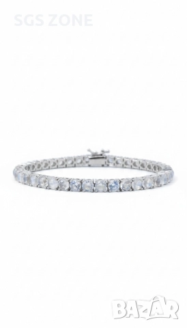 СРЕБЪРНА ГРИВНА С ЛУНЕН КАМЪК, снимка 2 - Гривни - 52724746