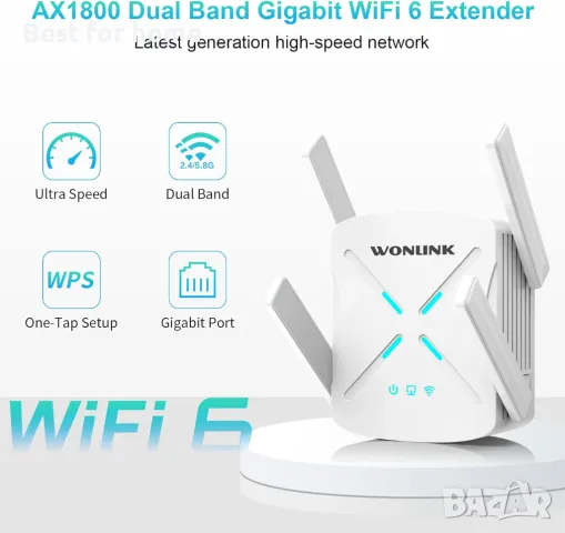 WiFi екстендър- усилвател на сигнала  WONLINK, снимка 7 - Друга електроника - 49750976