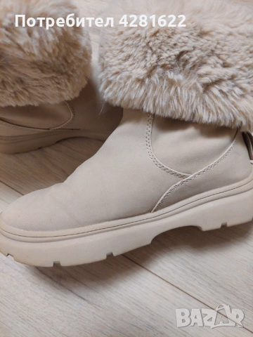 Кожени боти на Zara 35 номер, снимка 3 - Дамски боти - 52477801