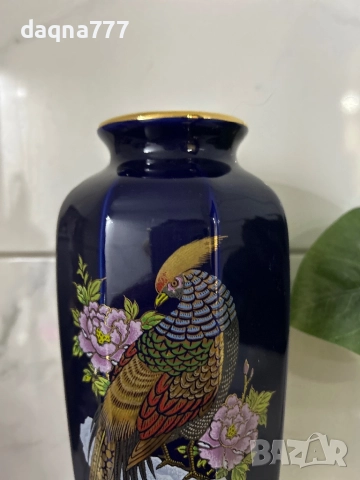 Винтидж японска порцеланова ваза, снимка 3 - Вази - 52894619