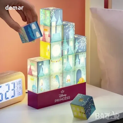 Сглобяема LED лампа Disney Princess Castle с 16 светещи блока, снимка 4 - Други - 55955494