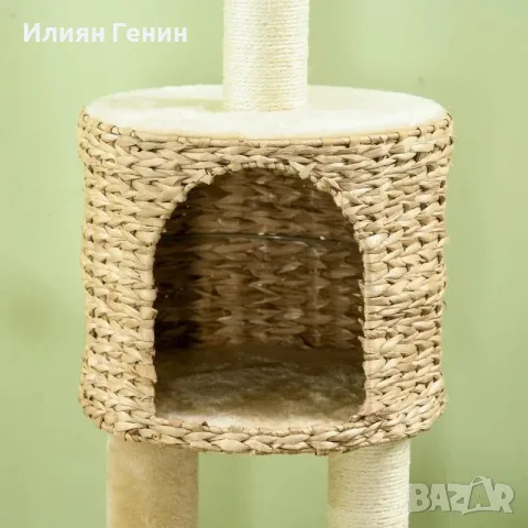 PawHut Дърво за котки с котешка пещера, снимка 3 - За котки - 55946376