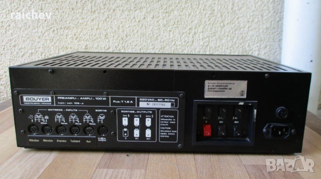 ★ █▬█ █ ▀█▀ ★ BOUYER G+M Electronik – Качествен 100 волтов усилвател за фонова музика. , снимка 5 - Ресийвъри, усилватели, смесителни пултове - 29541990