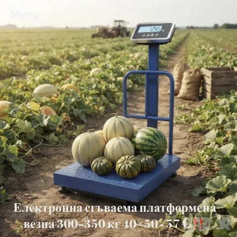 Електронна сгъваема платформена везна 300–350 кг 40×50