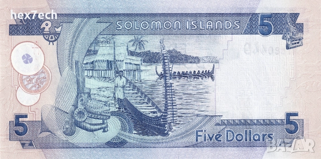 ❤️ ⭐ Соломонови Острови 2004-2018 5 долара UNC нова ⭐ ❤️, снимка 3 - Нумизматика и бонистика - 52805793
