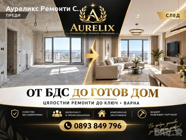 Шпакловка и боядисване Варна | Стени и тавани