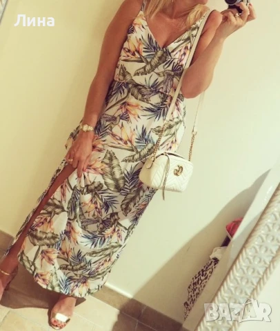 Прелестна дълга цветна рокля , снимка 4 - Рокли - 50990703