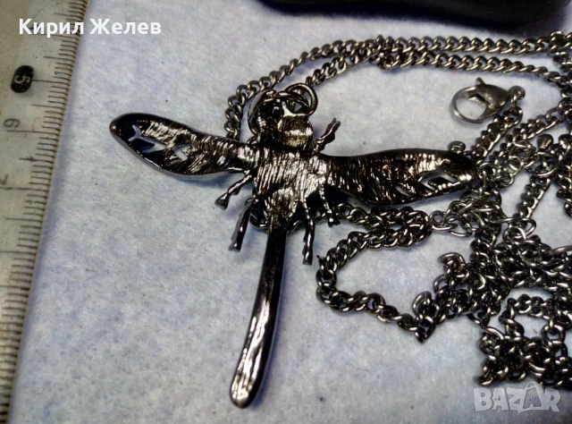 НИКЕЛИРАН ФЕШЪН АРТ ФИГУРАЛЕН МЕДАЛЬОН ВОДНО КОНЧЕ с ДЪЛГА СТОМАНЕНА ВЕРИЖКА 11729, снимка 6 - Колиета, медальони, синджири - 51279699