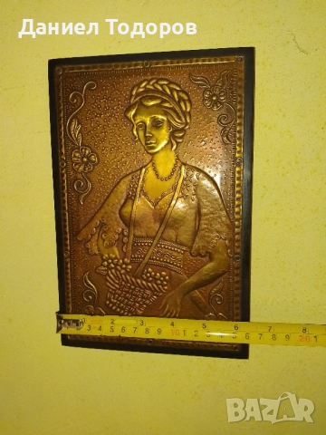 Красива Стара Медна Декоративна Картина , Медно Пано, снимка 10 - Картини - 51534656